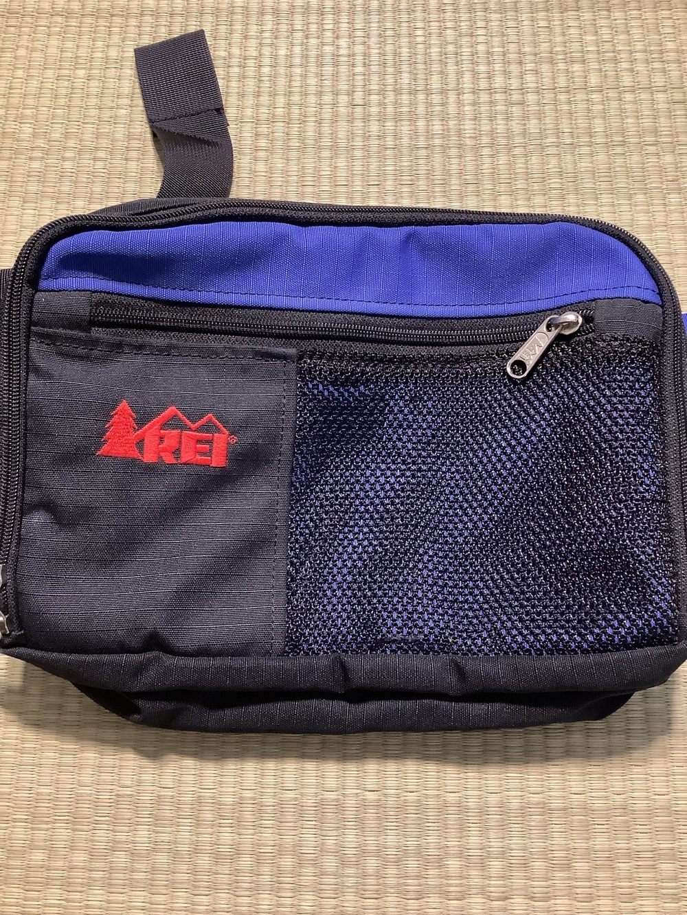 Vintage REI Co-op Fanny Pack Black Blue Utility Bag Travel Hiking